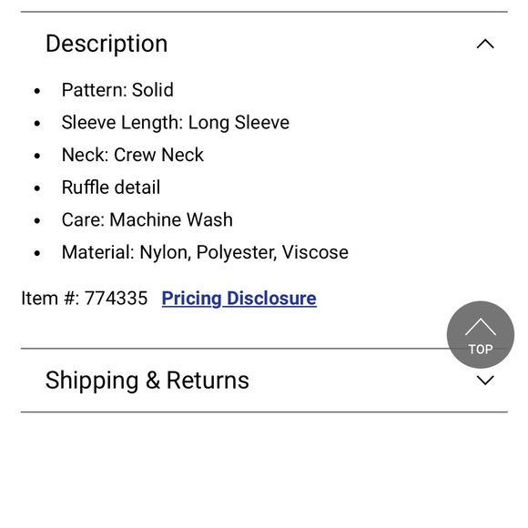 Adrianna Papell Long Sleeve Crew Neck Ruffled Sweater N106-1 - Picture 10 of 10